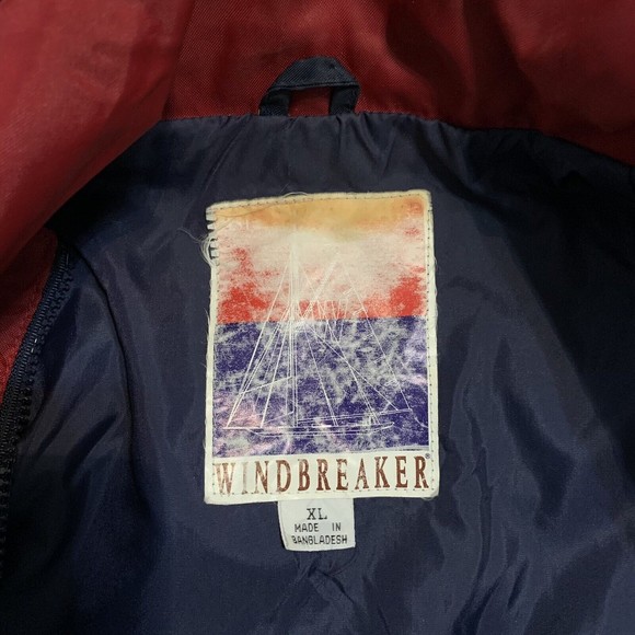 Windbreaker Regatta Hooded Raincoat Blue Red White Reflective Men’s Size XL - Picture 3 of 10